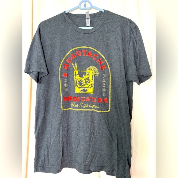 Next Level Jon Pardi Band Tee Mens Sz L Short Sleeve Heartache Medication EUC - Picture 1 of 5